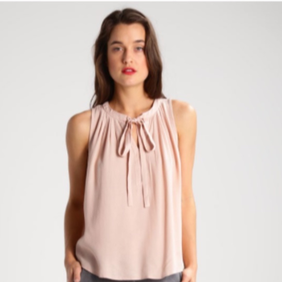 Cream, "Vera" Blouse -Rose Dust, sleeveless /  tie - Picture 6 of 9